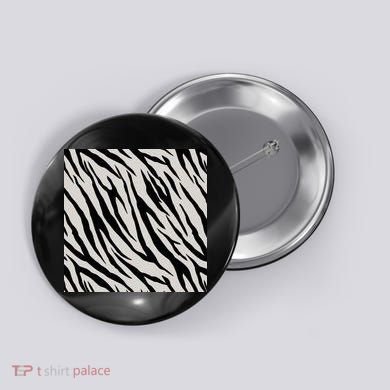 Zebra Animal Print Button