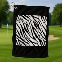 Zebra Animal Print Golf Towel thumb 1