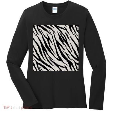 Zebra Animal Print Women's Long Sleeve Shirt