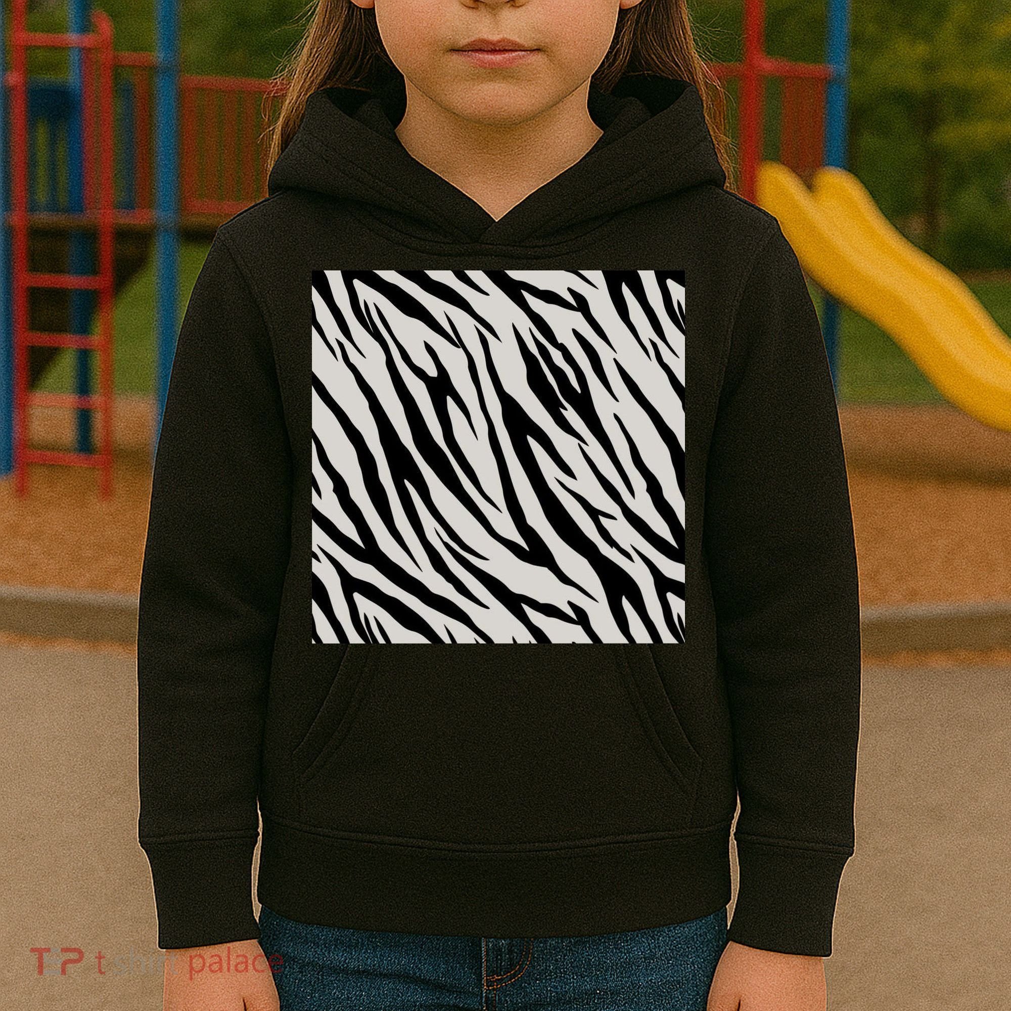Zebra Animal Print Kids Hoodie