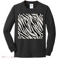 Zebra Animal Print Kids Long Sleeve Shirt thumb 0