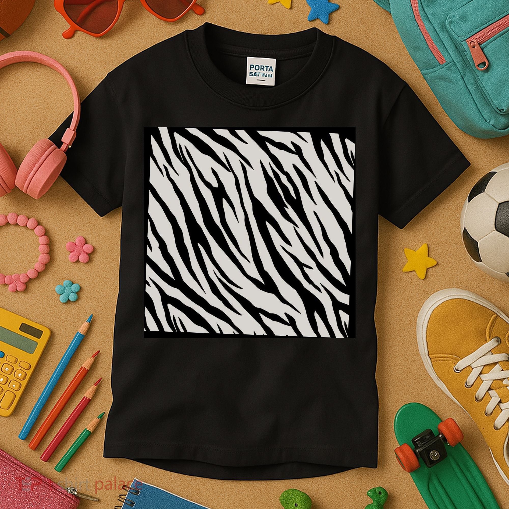 Zebra Animal Print Kids T-Shirt