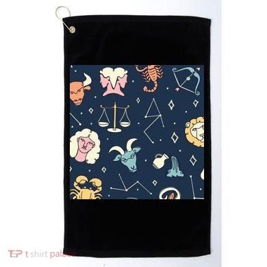 Zodiac Astrology Signs Golf Towel