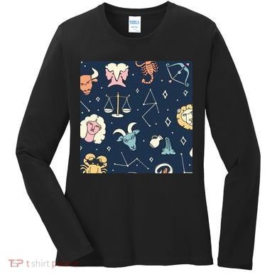 Zodiac Astrology Signs Women's Long Sleeve Shirt