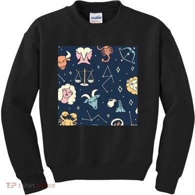 Zodiac Astrology Signs Kids Sweatshirt