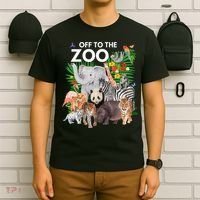 Zoo Animals Safari Party A Day At The Zoo Safari Zoo Animal T-Shirt thumb 6