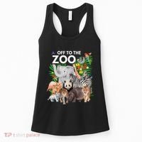 Zoo Animals Safari Party A Day At The Zoo Safari Zoo Animal Women's Tank Top thumb 0