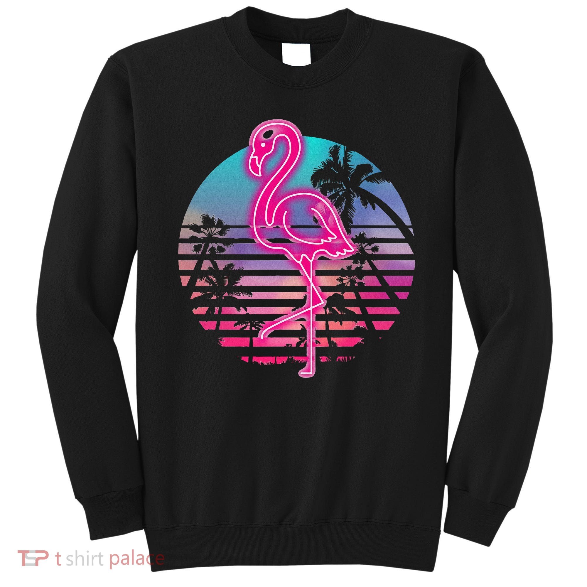 Zoo Animal Tropic Summer Sunrise Gift Flamingo Sweatshirt