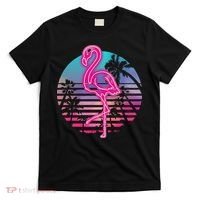 Zoo Animal Tropic Summer Sunrise Gift Flamingo T-Shirt thumb 0