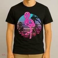 Zoo Animal Tropic Summer Sunrise Gift Flamingo T-Shirt thumb 3