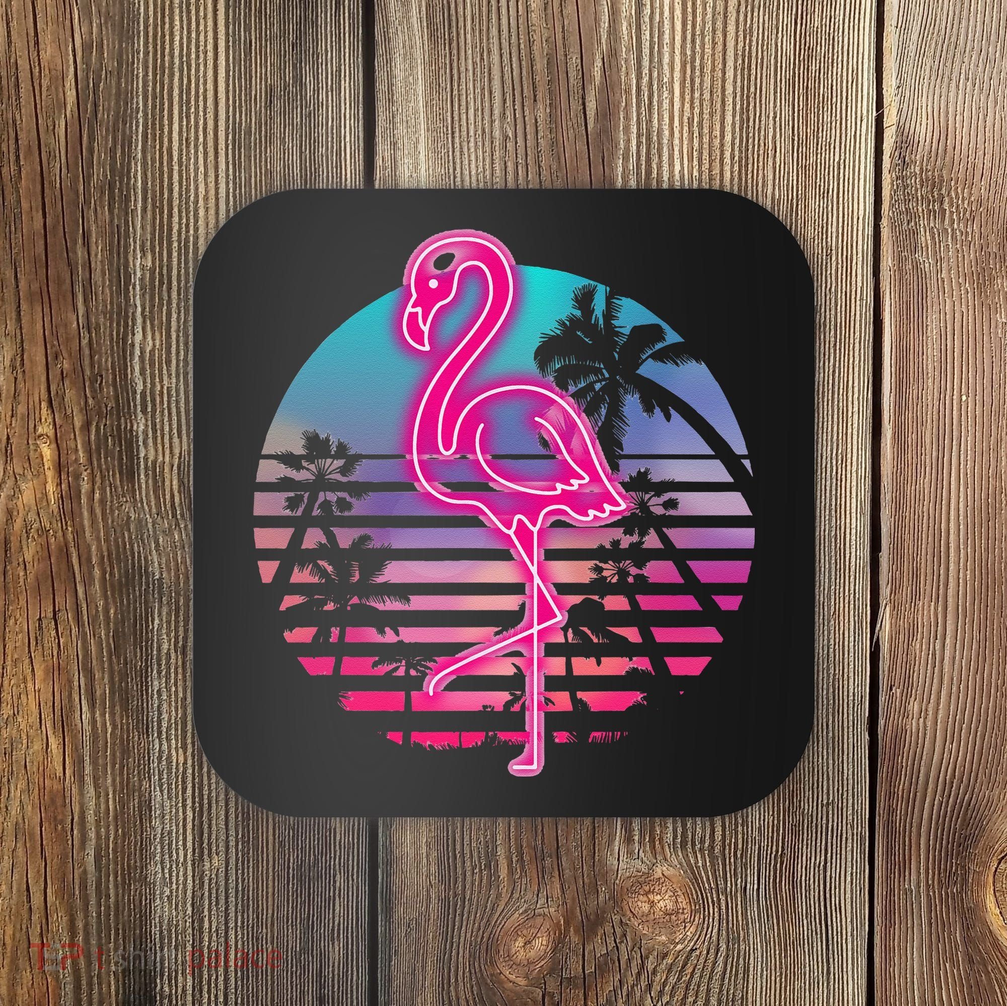 Zoo Animal Tropic Summer Sunrise Gift Flamingo Coaster