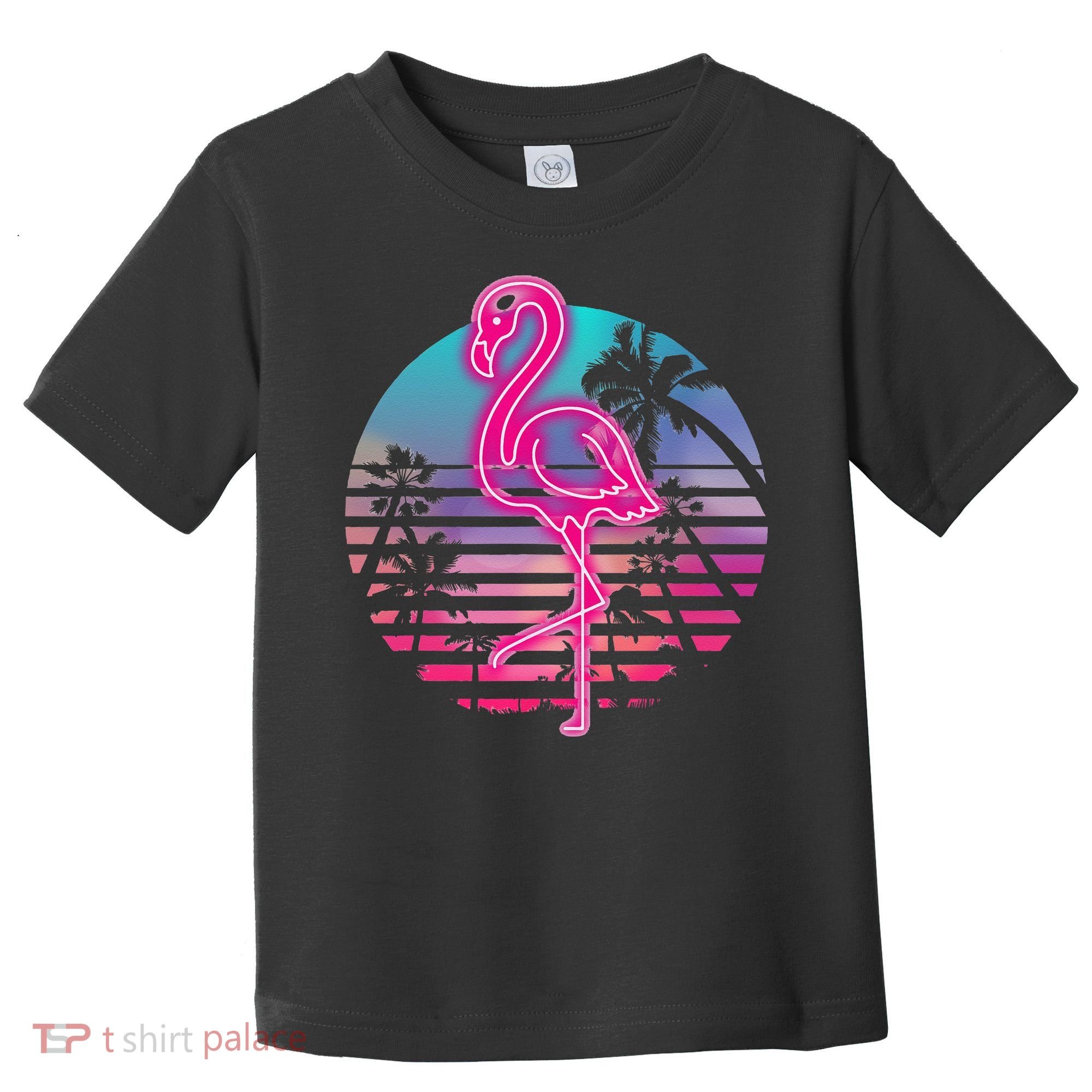 Zoo Animal Tropic Summer Sunrise Gift Flamingo Toddler T-Shirt