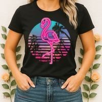 Zoo Animal Tropic Summer Sunrise Gift Flamingo Women's T-Shirt thumb 2