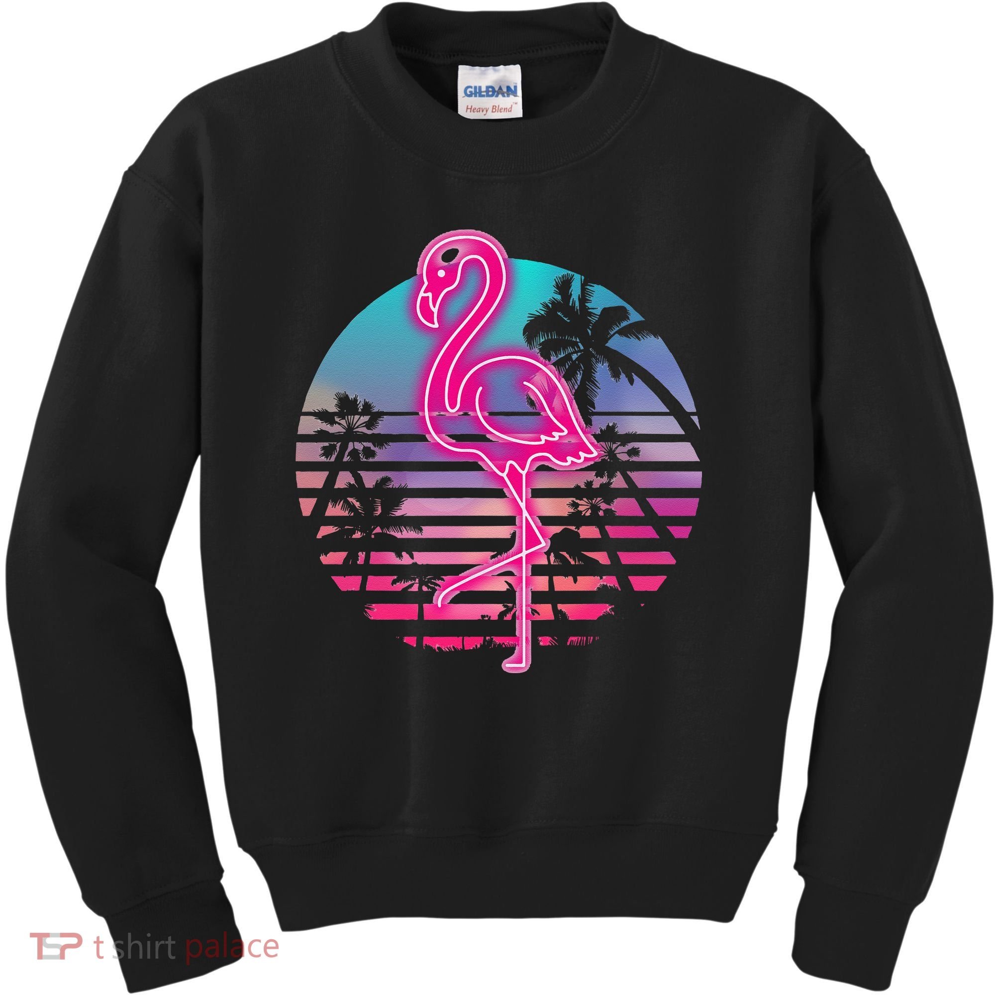 Zoo Animal Tropic Summer Sunrise Gift Flamingo Kids Sweatshirt