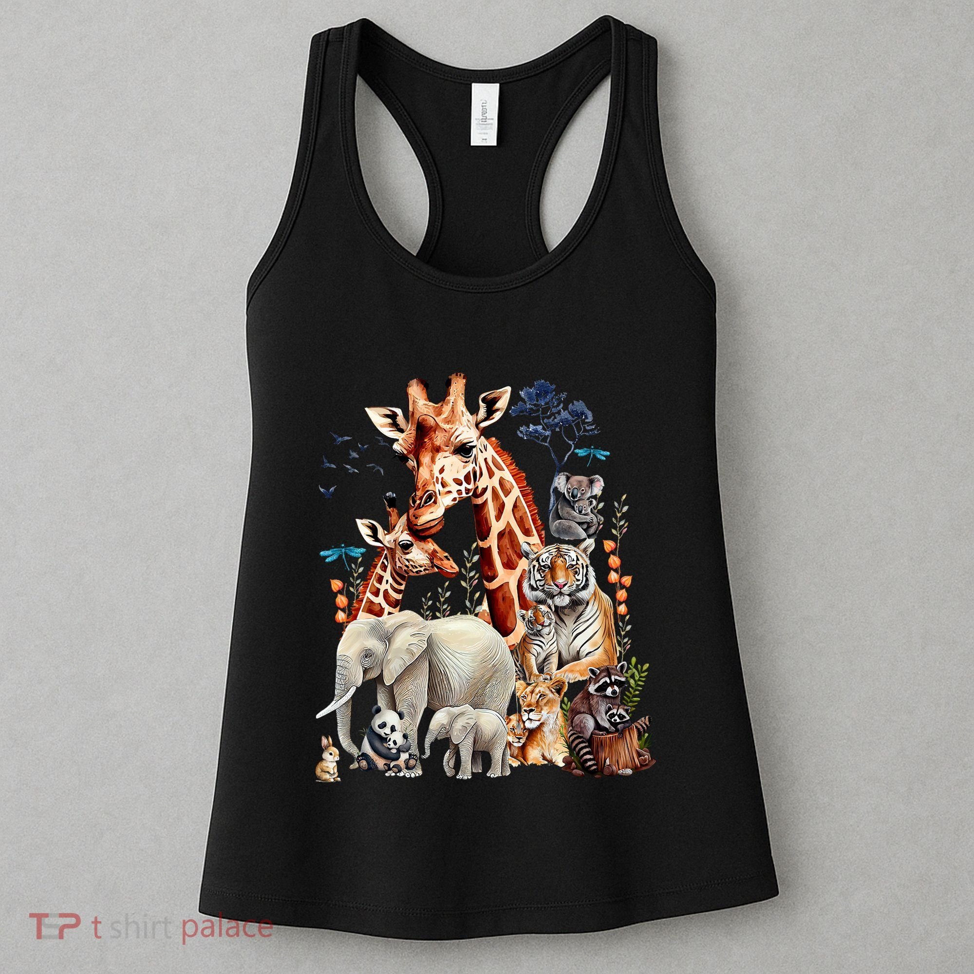 Zoo Animals Wildlife Birthday Party Animal Safari Jungle Women's Tank Top
