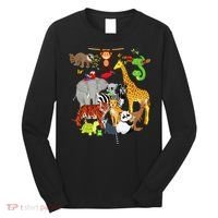 Zoo Animals Wildlife Birthday Party Zoo Day 26 Animals Long Sleeve Shirt thumb 0