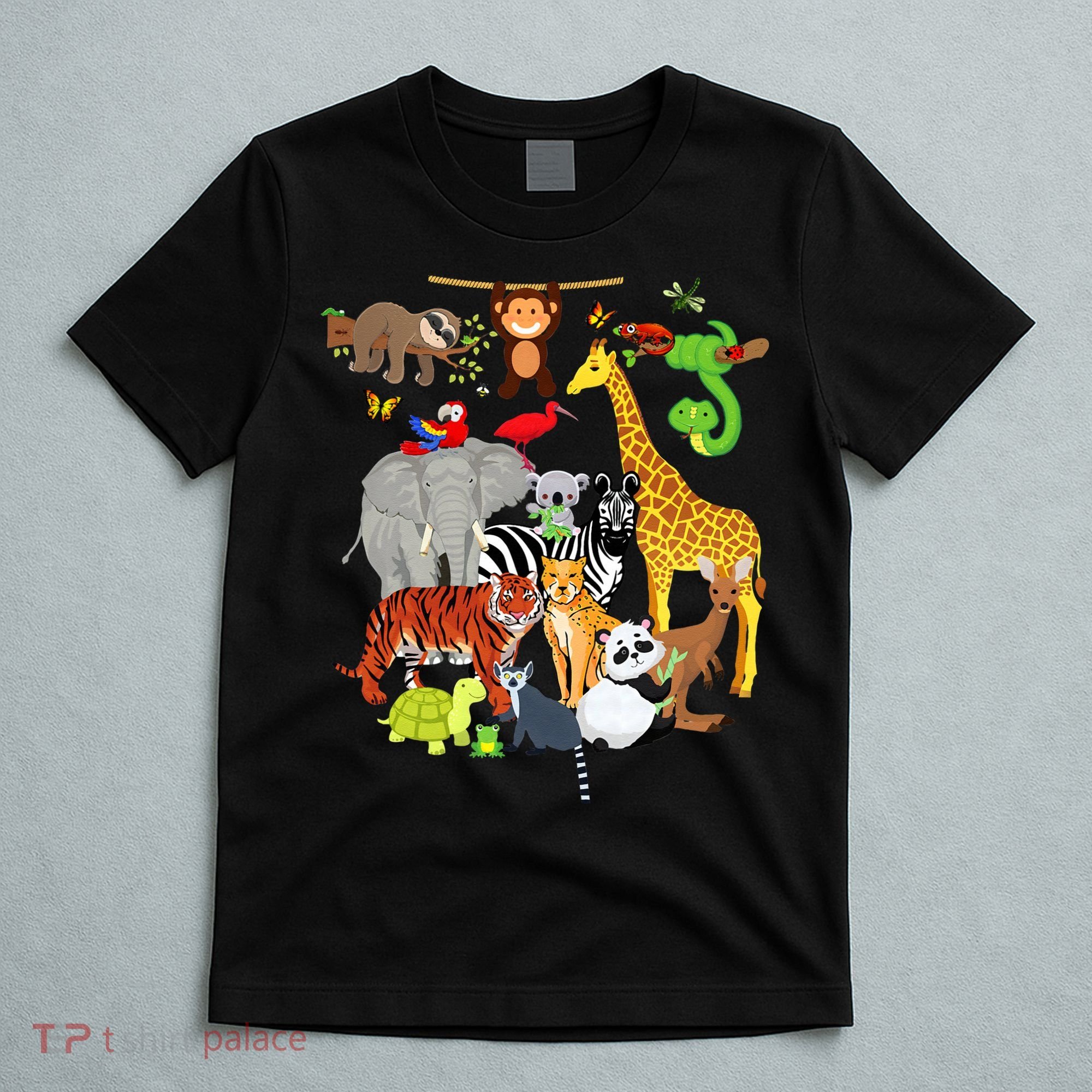 Zoo Animals Wildlife Birthday Party Zoo Day 26 Animals T-Shirt