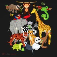 Zoo Animals Wildlife Birthday Party Zoo Day 26 Animals T-Shirt thumb 7
