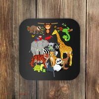 Zoo Animals Wildlife Birthday Party Zoo Day 26 Animals Coaster thumb 0