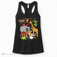 Zoo Animals Wildlife Birthday Party Zoo Day 26 Animals Women's Tank Top thumb 0