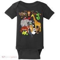 Zoo Animals Wildlife Birthday Party Zoo Day 26 Animals Baby Bodysuit thumb 0