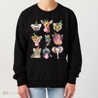 Zoo Animals Wildlife Birthday Party Zoo Day Animals Women's Sweatshirt thumb 0