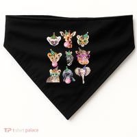 Zoo Animals Wildlife Birthday Party Zoo Day Animals USA-Made Doggie Bandana thumb 0
