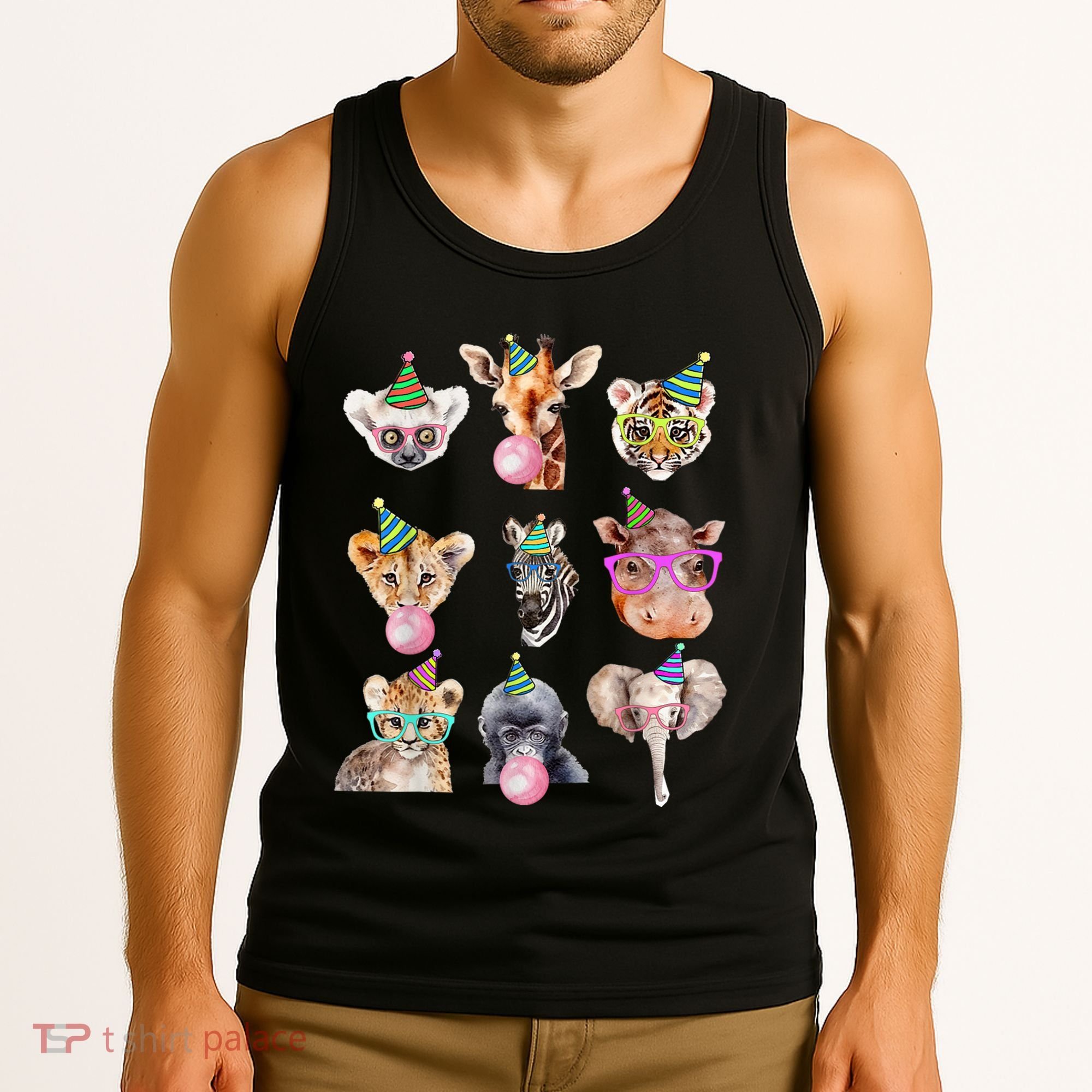 Zoo Animals Wildlife Birthday Party Zoo Day Animals Tank Top