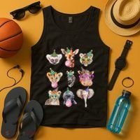 Zoo Animals Wildlife Birthday Party Zoo Day Animals Tank Top thumb 4