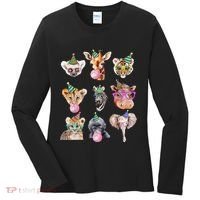 Zoo Animals Wildlife Birthday Party Zoo Day Animals Women's Long Sleeve Shirt thumb 0