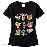 Zoo Animals Wildlife Birthday Party Zoo Day Animals Women's T-Shirt thumb 0