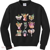 Zoo Animals Wildlife Birthday Party Zoo Day Animals Kids Sweatshirt thumb 0