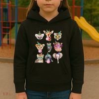 Zoo Animals Wildlife Birthday Party Zoo Day Animals Kids Hoodie thumb 3