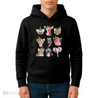 Zoo Animals Wildlife Birthday Party Zoo Day Animals Kids Hoodie thumb 4