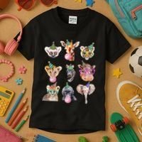 Zoo Animals Wildlife Birthday Party Zoo Day Animals Kids T-Shirt thumb 3
