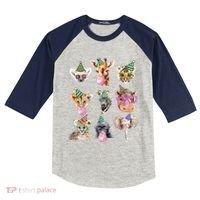 Zoo Animals Wildlife Birthday Party Zoo Day Animals Kids Colorblock Raglan Jersey thumb 0