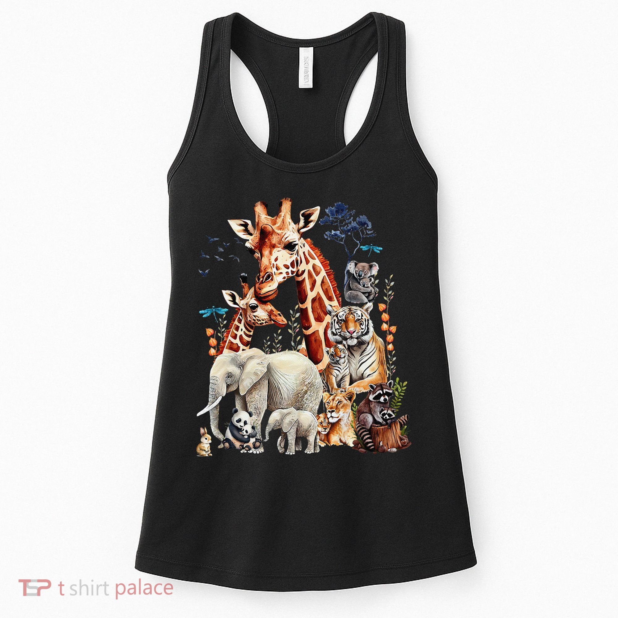 Zoo Animals Wildlife Birthday Party Animal Safari Jungle Women's Tank Top