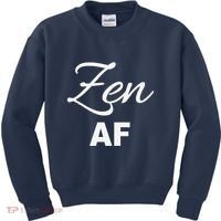 Zen Af Yoga Spiritual Meditation Kids Sweatshirt thumb 0