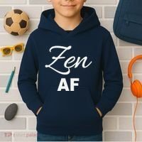 Zen Af Yoga Spiritual Meditation Kids Hoodie thumb 2