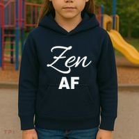 Zen Af Yoga Spiritual Meditation Kids Hoodie thumb 3