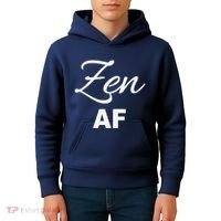 Zen Af Yoga Spiritual Meditation Kids Hoodie thumb 4