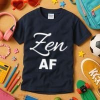 Zen Af Yoga Spiritual Meditation Kids T-Shirt thumb 3