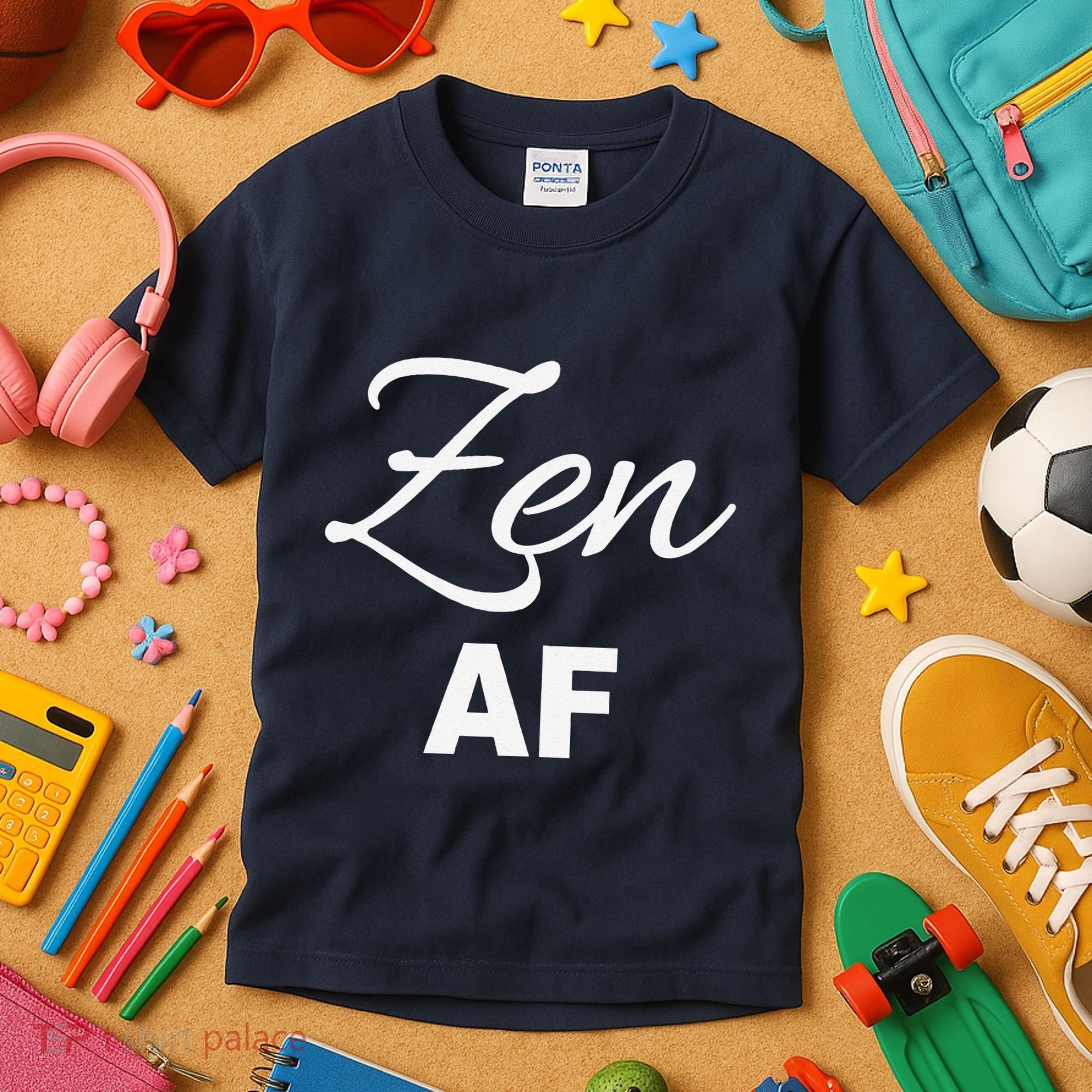 Zen Af Yoga Spiritual Meditation Kids T-Shirt