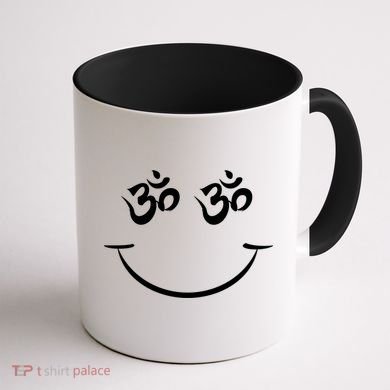 Zen Buddha Buddhist OM AUM Smiley Coffee Mug back