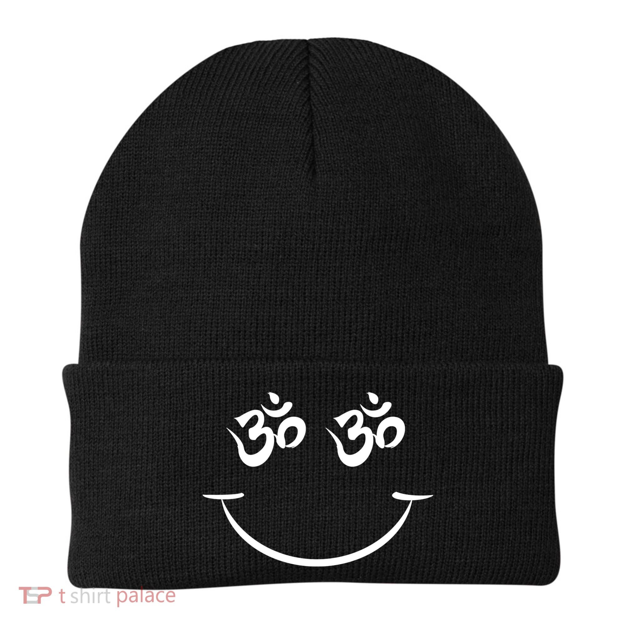 Zen Buddha Buddhist OM AUM Smiley Beanie