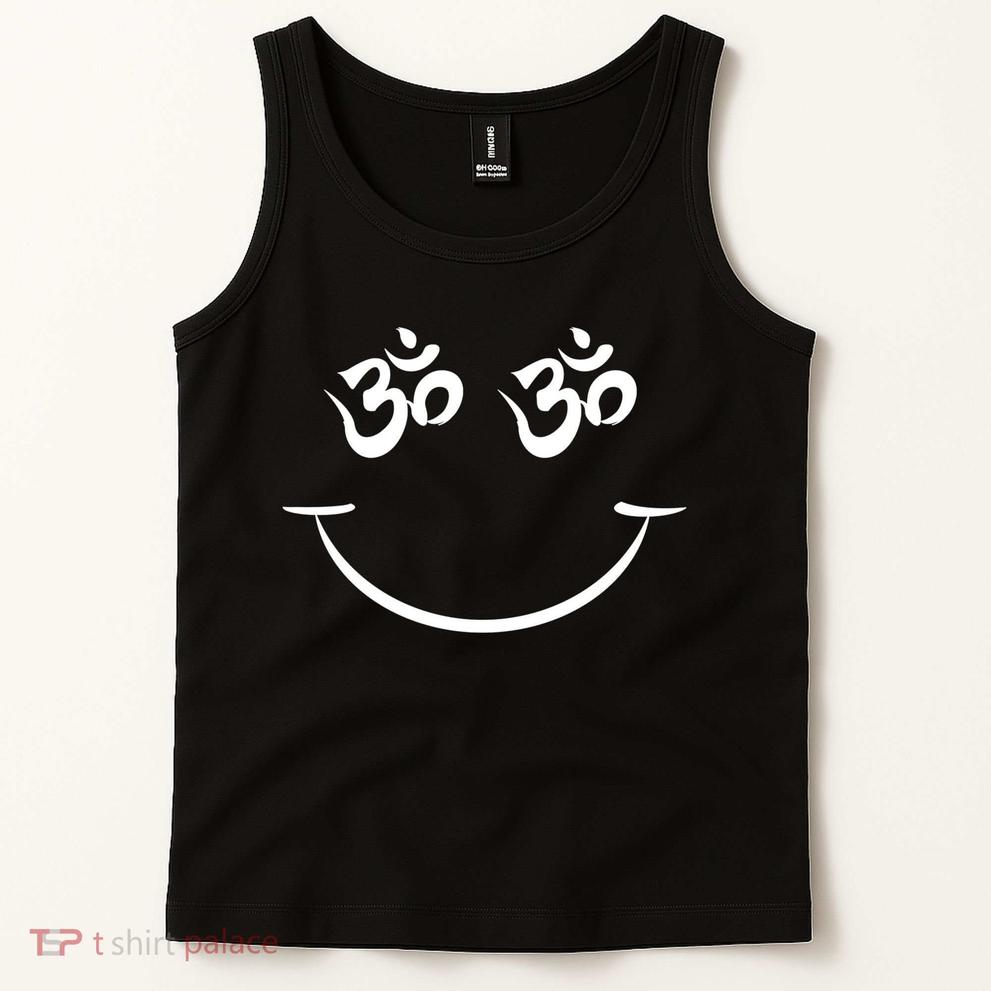 Zen Buddha Buddhist OM AUM Smiley Tank Top