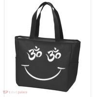 Zen Buddha Buddhist OM AUM Smiley Tote Bag thumb 3