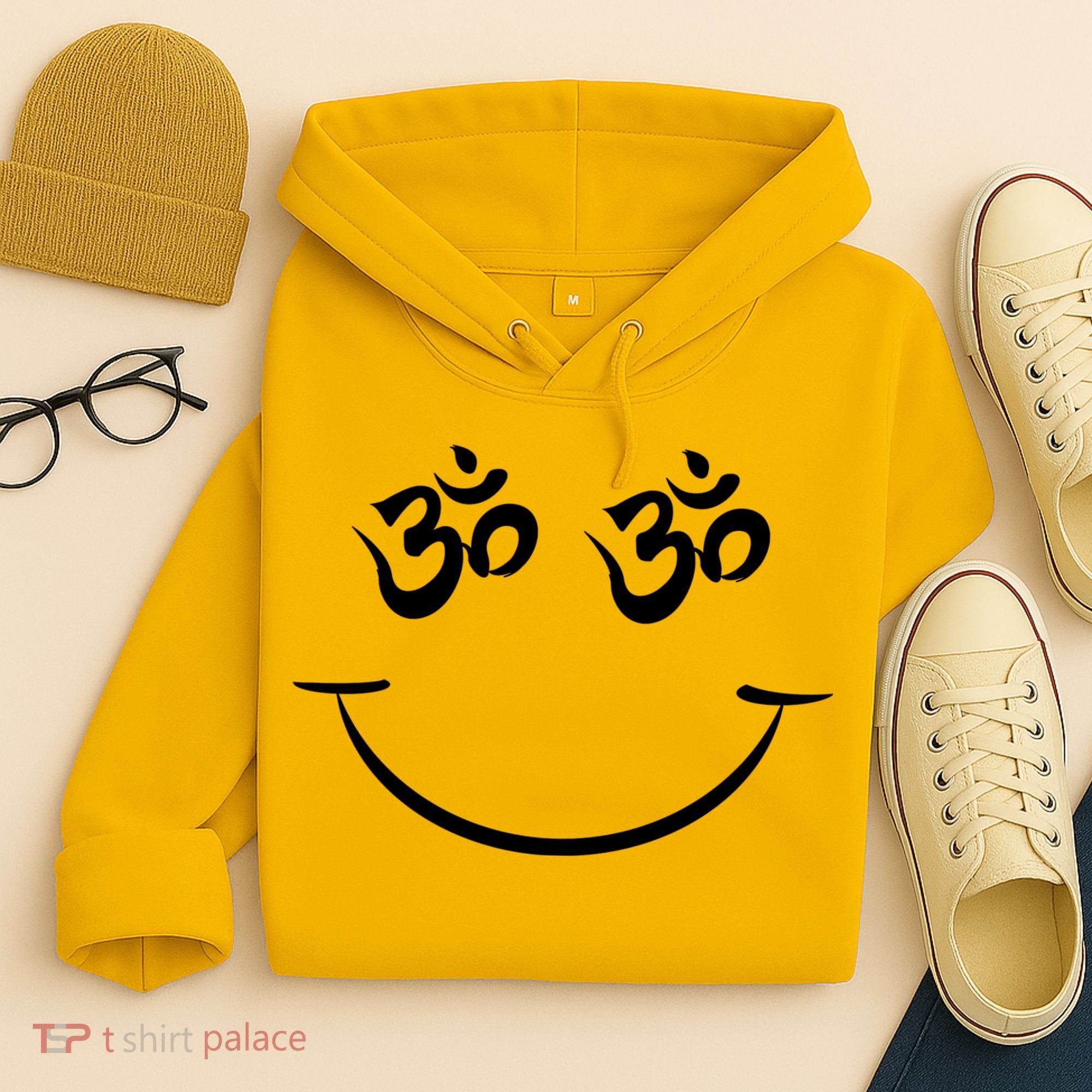 Zen Buddha Buddhist OM AUM Smiley Hoodie