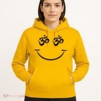 Zen Buddha Buddhist OM AUM Smiley Hoodie thumb 5