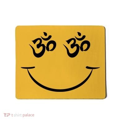 Zen Buddha Buddhist OM AUM Smiley Mousepad